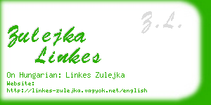 zulejka linkes business card